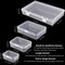 24 Pcs Small Plastic Containers with Lids - Mini Plastic Craft Storage Boxes with Hinged Lids Clear Bead Organizer for Jewelry Findings and Art Supplies (4 Mixed Sizes)